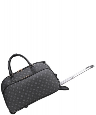 Fashion Monogram Large Travel Roller Duffel Bag LC-8720 BLACK